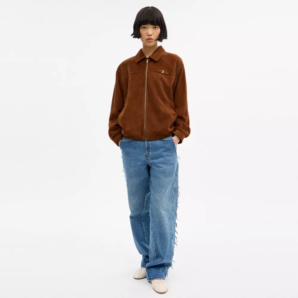 Heritage C Oversized Suede Bomber - Image 3