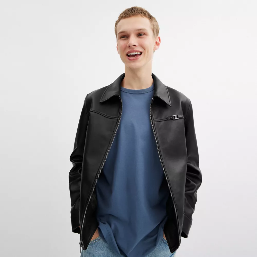 Heritage C Lightweight Leather Jacket - Image 3