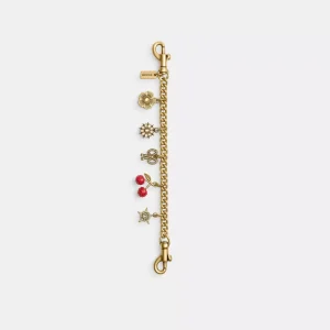 Crystal Motif Chain Bag Charm