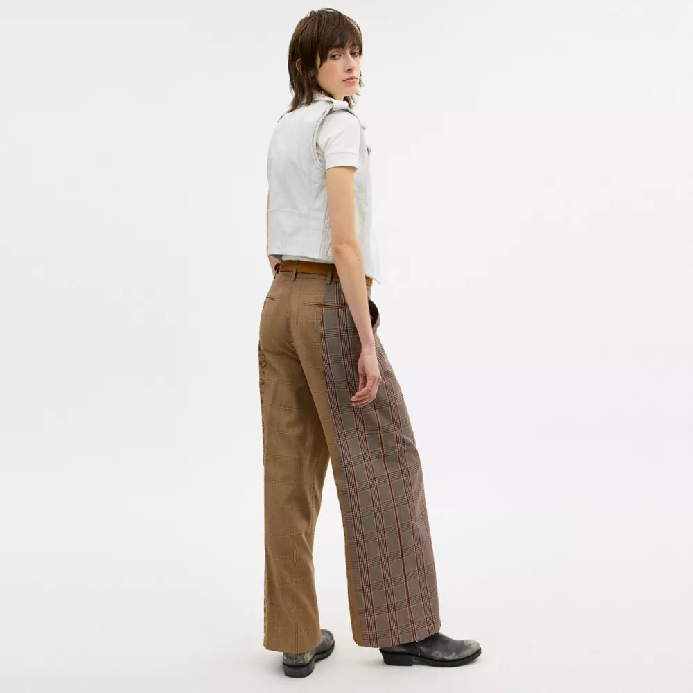 Combo Plaid Tailored Pants - Image 3