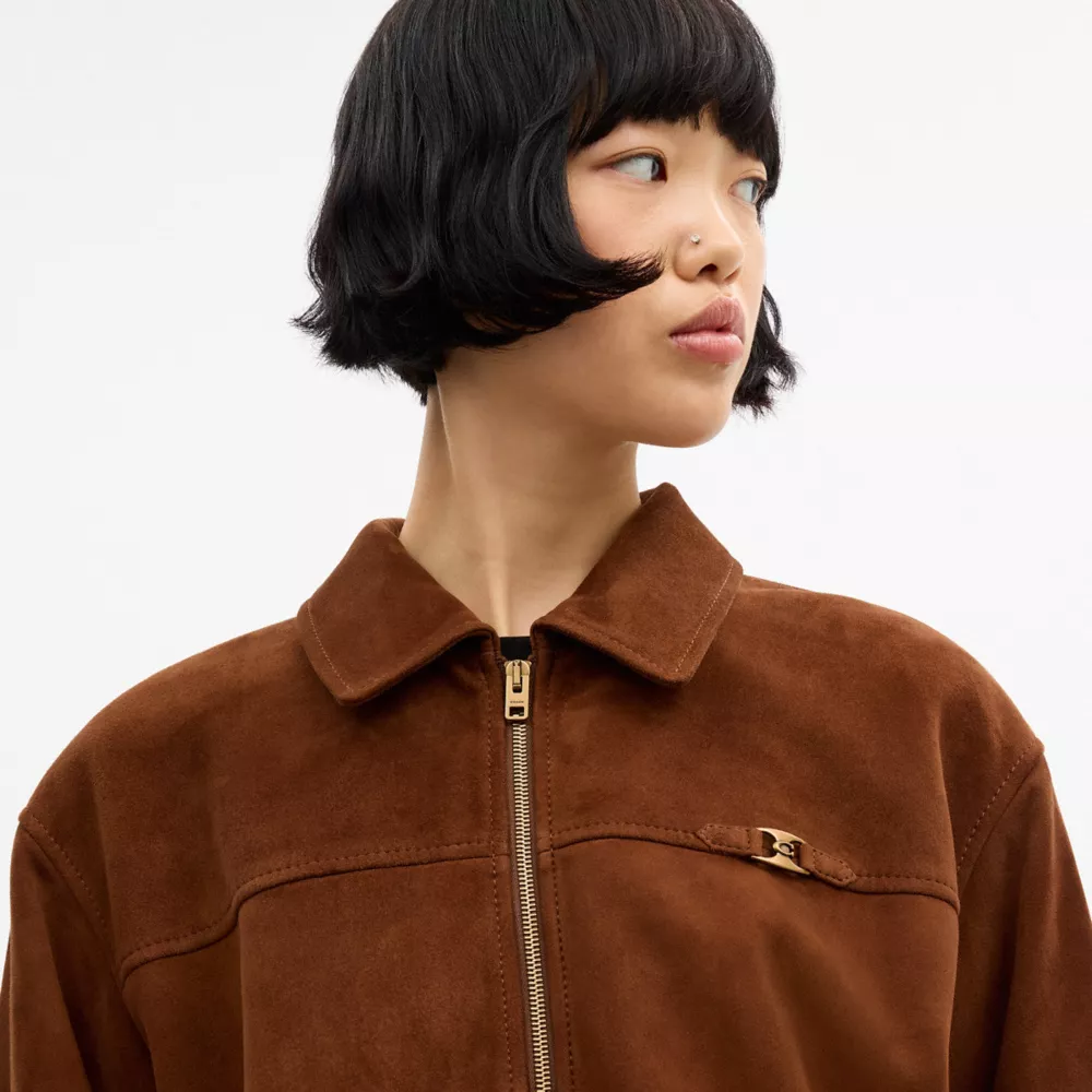 Heritage C Oversized Suede Bomber - Image 5