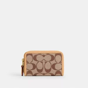 Essential Small Zip Around Card CaseIn Signature Jacquard