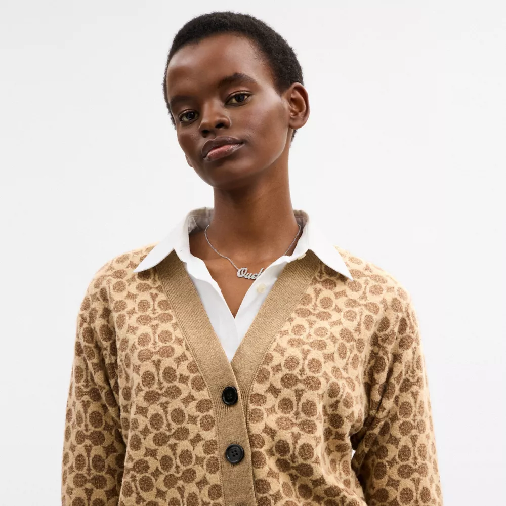 Signature Relaxed V-Neck Cardigan - Image 4