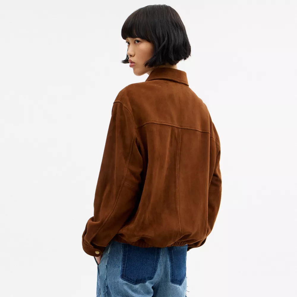 Heritage C Oversized Suede Bomber - Image 4