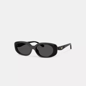 Quilted Oval Rectangle Sunglasses