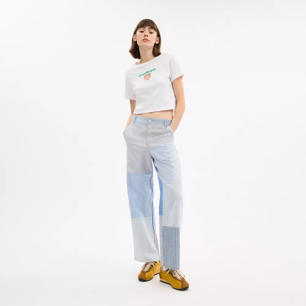 Patchwork Striped Pants - Image 4