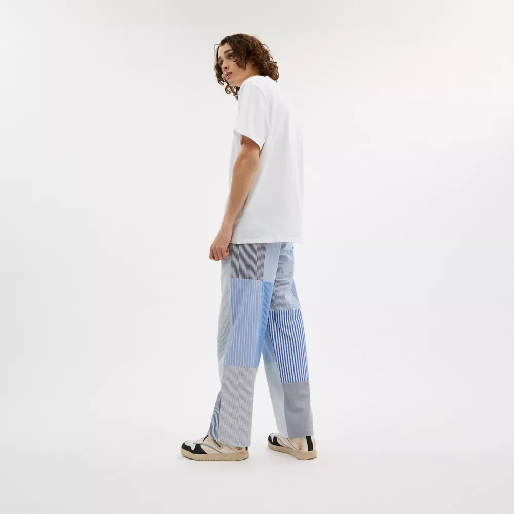 Patchwork Striped Pants - Image 7