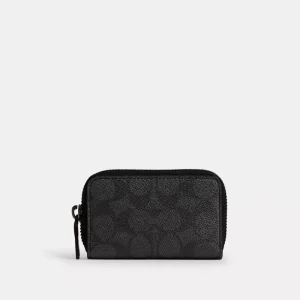 Small Zip Around Card CaseIn Signature Canvas